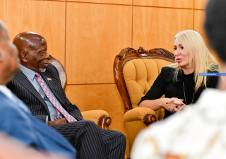 The acting speaker receives the ambassador of Ukraine to Botswana